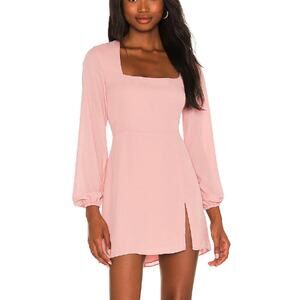 RESA Pink Smocked Mini Dress XS Pastel Balloon Sleeves Romantic Wedding $158 NEW